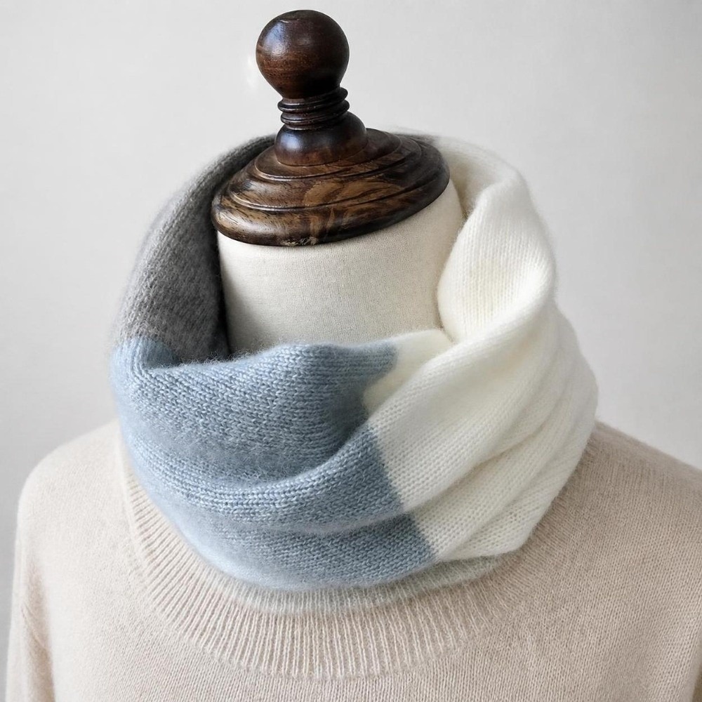 Infinity Scarf Knit - Miękka, elastyczna, wiatroodporna chusta na szyję