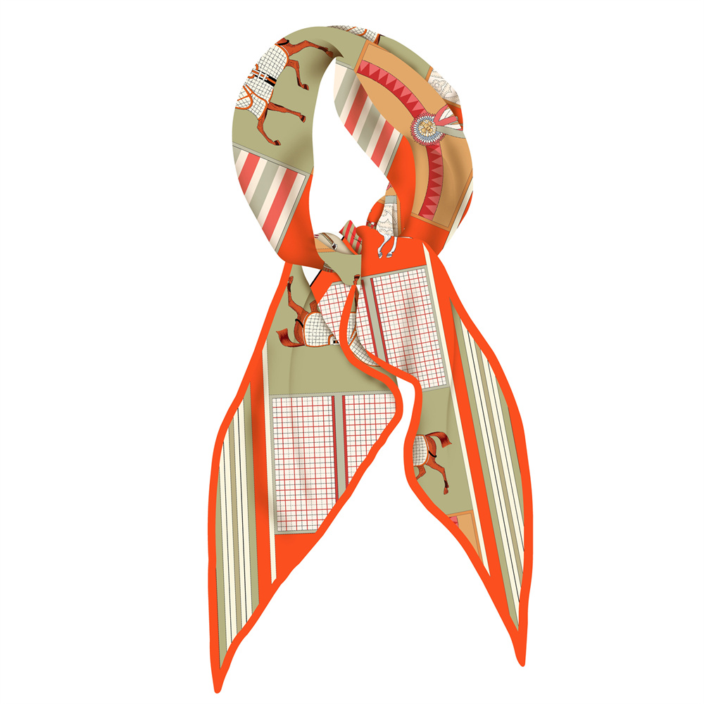 Scarf Silk Square - Nowe, modne, drukowane jedwabne szale, damskie