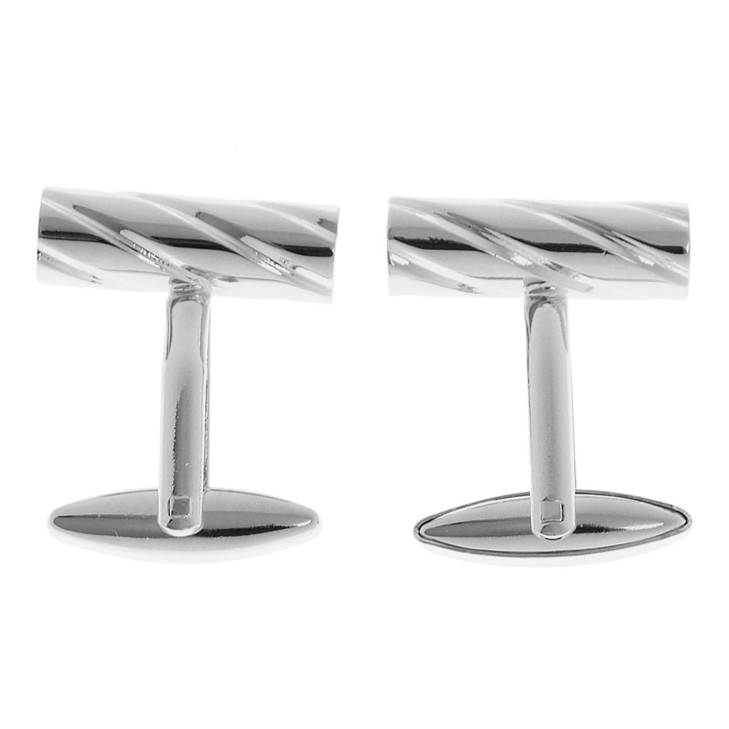 Tie Clip Silver - Modne spinki do mankietów w kształcie