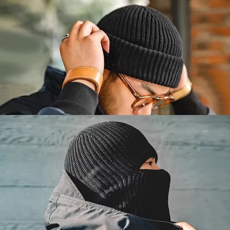 Męskie zimowe czapki typu skul – Muffler Men Wool recenzja i cena