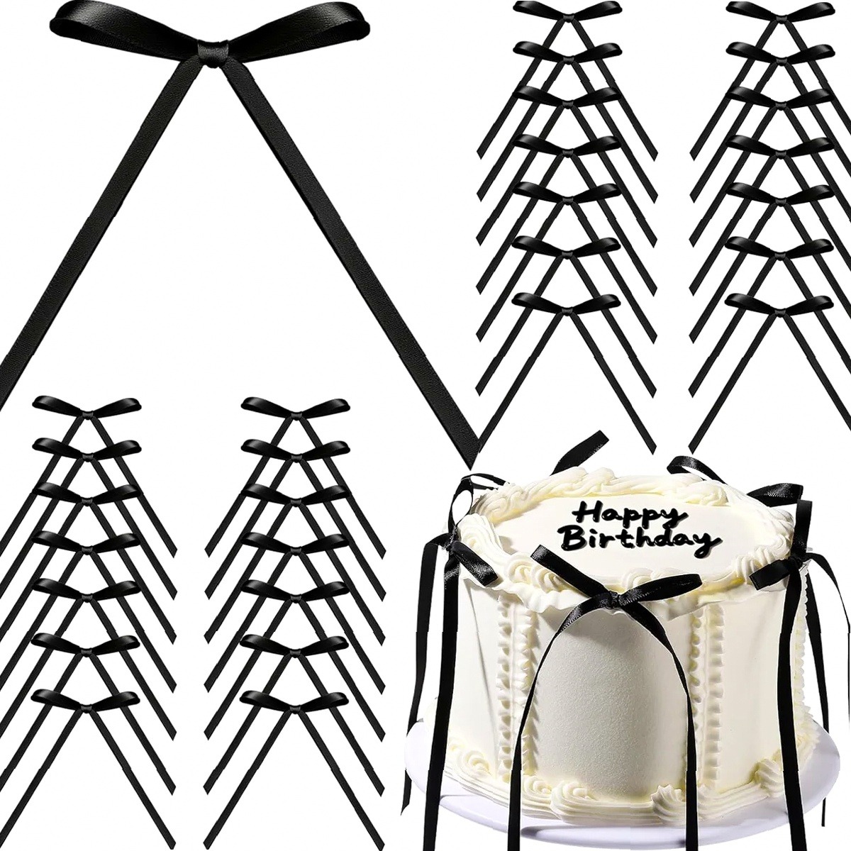 10 szt./20 szt. Czarne satynow – Bow Tie Pre Tied recenzja i cena