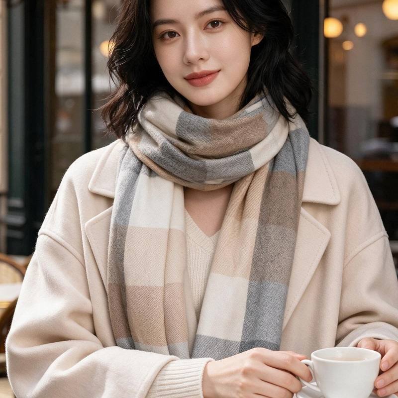 gruby szal na szyję w melange, – Infinity Scarf Knit recenzja i cena